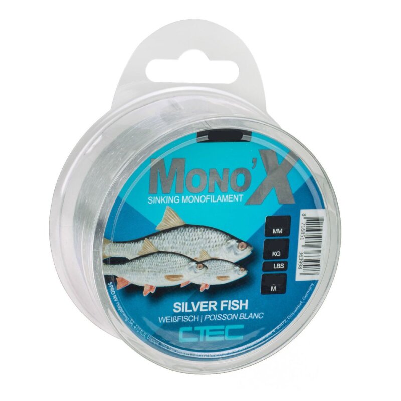 C-TEC Mono X Silverfish 0,14mm 1,8kg 500m Grey (0,01 € pro 1 m)