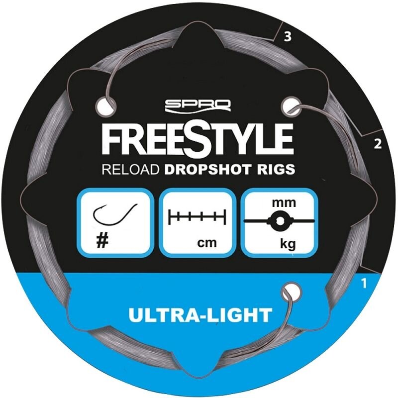 FREESTYLE Reload Dropshot Rig Gr.12 0,18mm 68cm 2,8kg 3Stk.