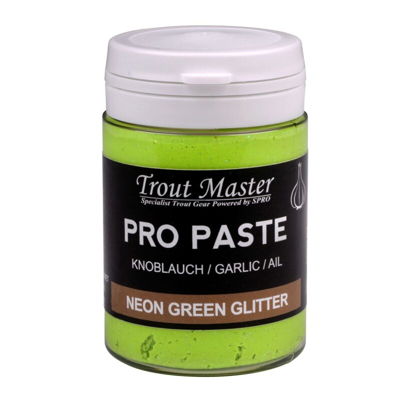 TROUTMASTER Pro Paste Garlic 60g Neon Green Glitter (60,67 € pro 1 kg)