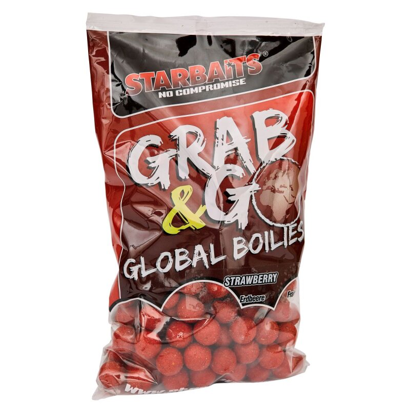 STARBAITS G&G Global Boilies Strawberry Jam 14mm 1kg (4,55 € pro 1 kg)