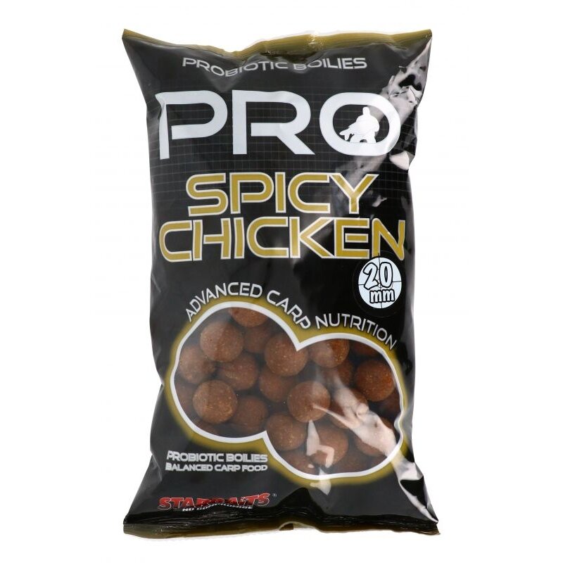 STARBAITS Pro Spicy Chicken Boilies 20mm 1kg (12,11 € pro 1 kg)
