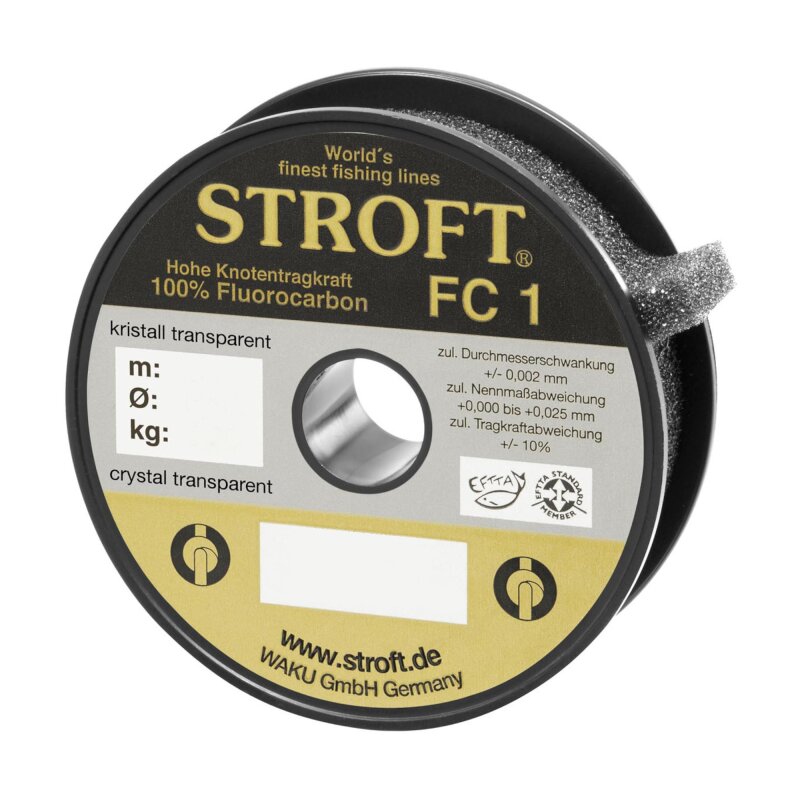 STROFT FC1 0,14mm 1,9kg 25m Kristall Transparent (0,55 € pro 1 m)