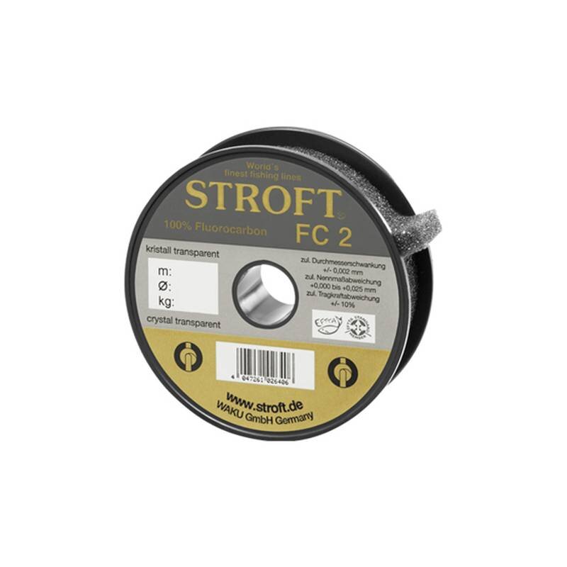 STROFT FC2 Fluorocarbon Mono 0,15mm 2kg 25m Kristall... (0,24 € pro 1 m)