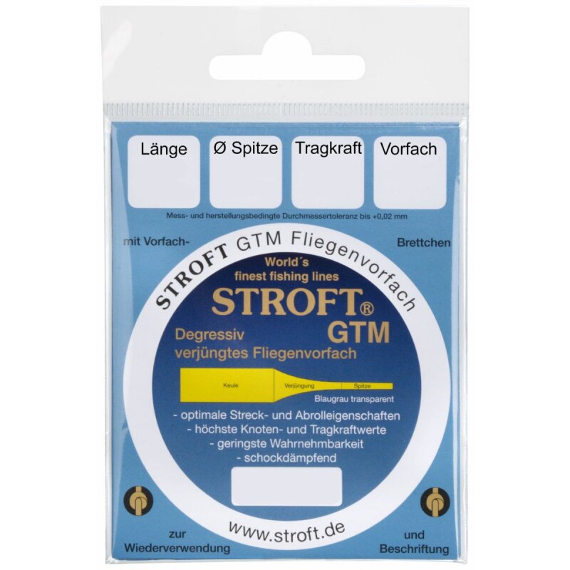 STROFT GTM Fliegenvorfach Nr.10 Klein 04X 0,37mm 0,7mm... (2,35 € pro 1 m)