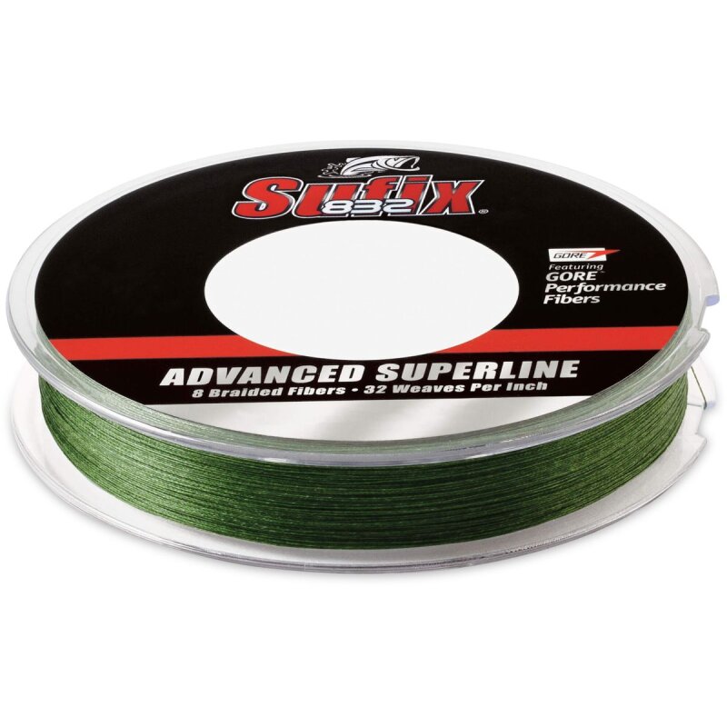 SUFIX 832 Advanced Superline 0,18mm 12kg 120m Low-Vis Green (0,15 € pro 1 m)