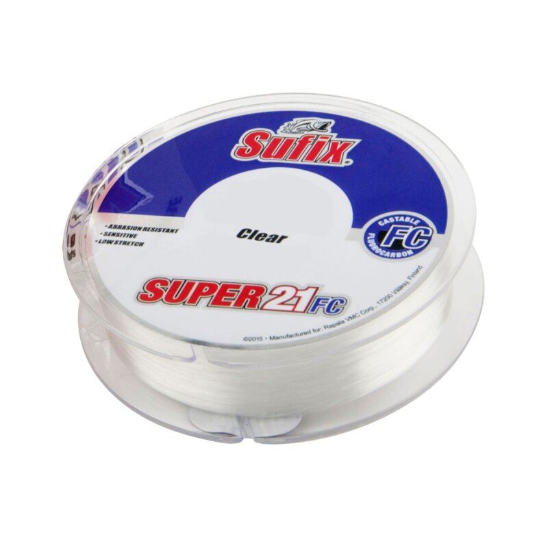 SUFIX Super 21 FC Fluorocarbon 0,25mm 5,9kg 100m Clear (0,14 € pro 1 m)
