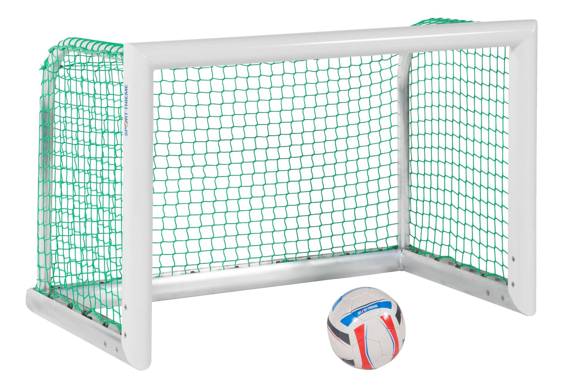 Sport-Thieme Alu-Mini-Trainingstor "Professional Kompakt", Weiß-Pulverbeschichtet, Inkl. Netz, grün (MW 4,5 cm), 1,20x0,80 m von Sport-Thieme