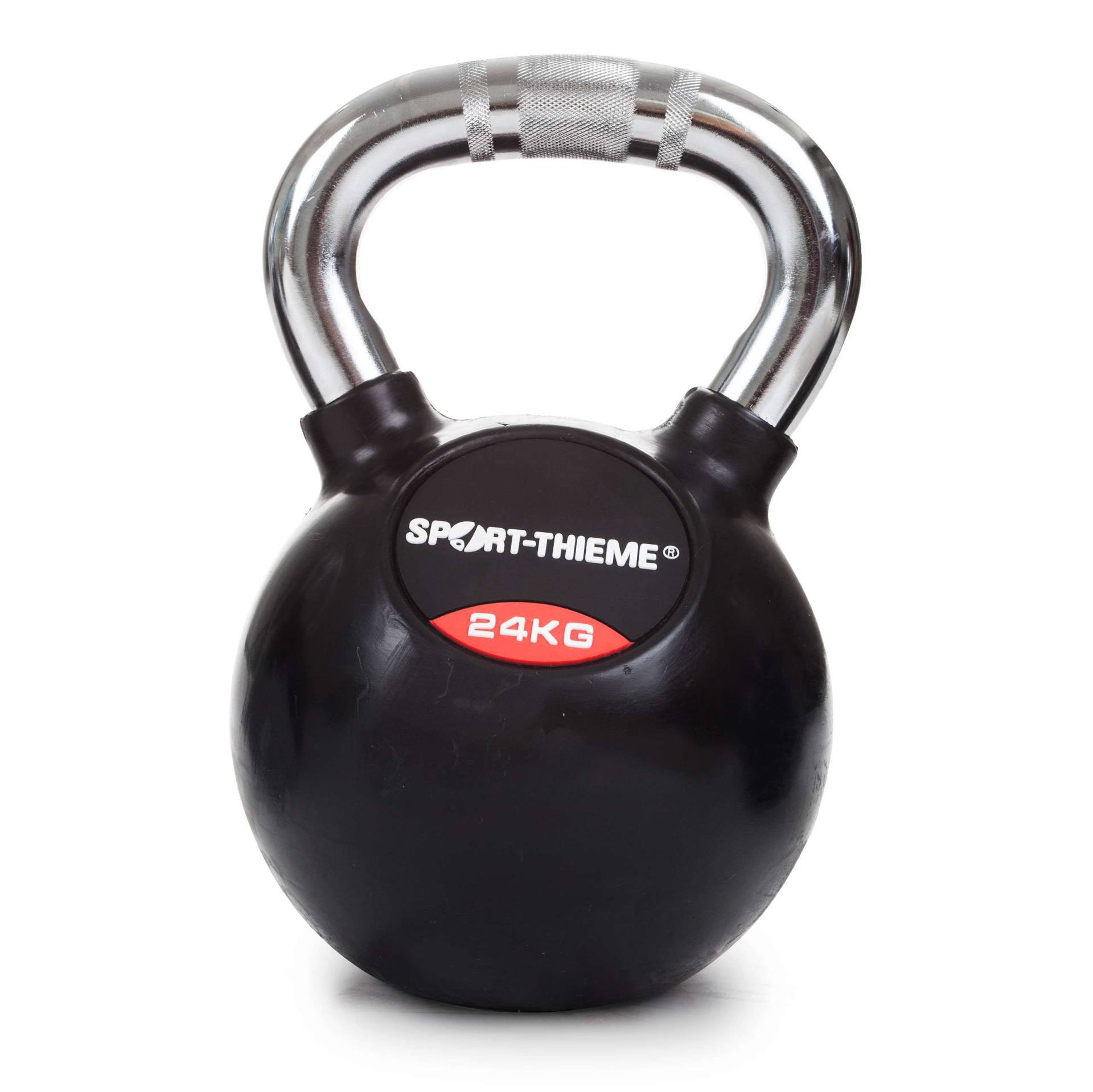 Sport-Thieme Kettlebell "Gummiert mit gerändeltem Chrom-Griff", 24 kg von Sport-Thieme