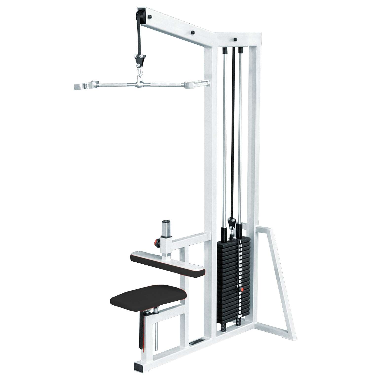 Sport-Thieme Latzug-/Latruder-Maschine "SQ" (vertikal), Mit schwarzer Lochblechverkleidung von Sport-Thieme