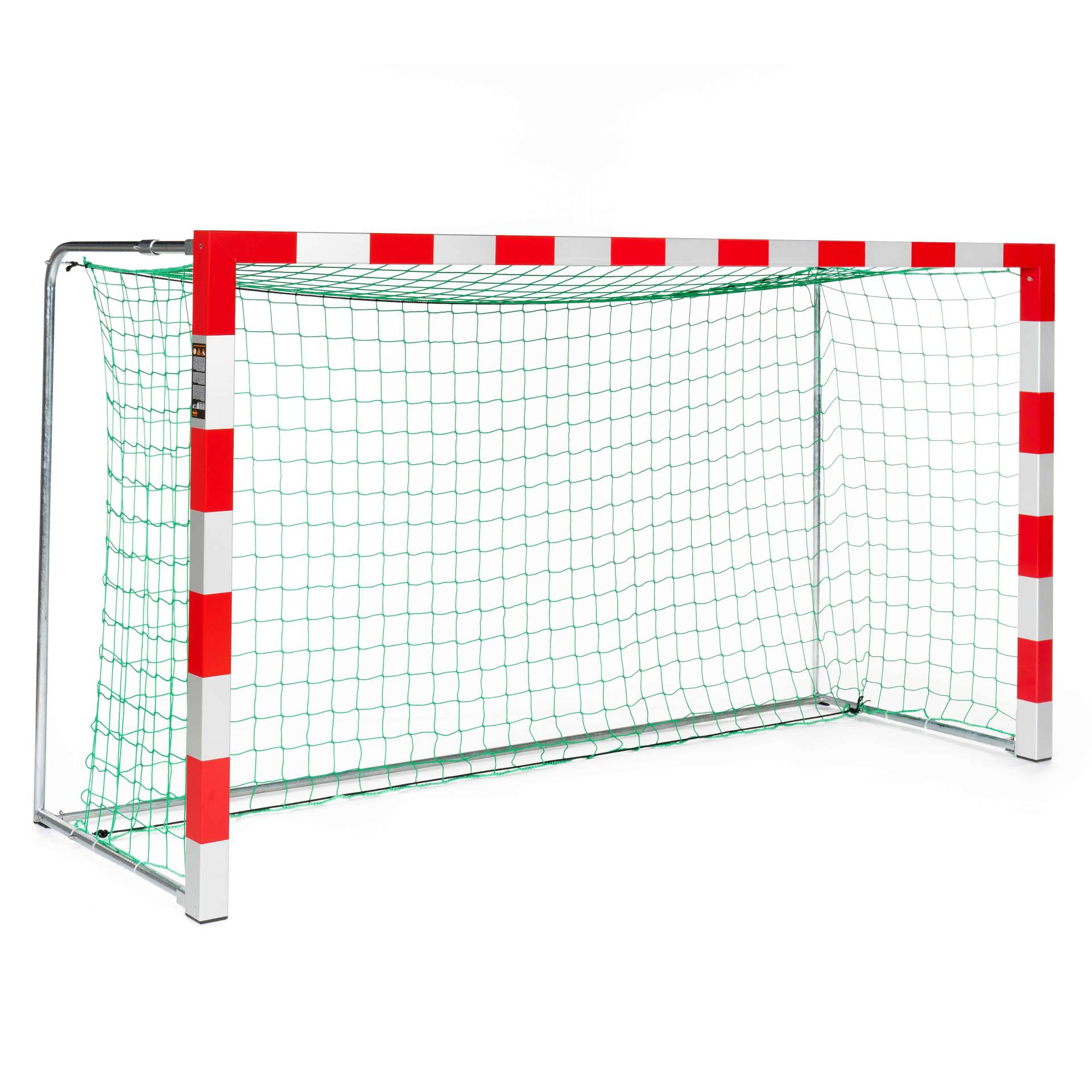 Sport-Thieme Handballtor frei stehend, 3x1,60 m, Rot-Silber, Alu-Gussformteil-Eckverbindung von Sport-Thieme