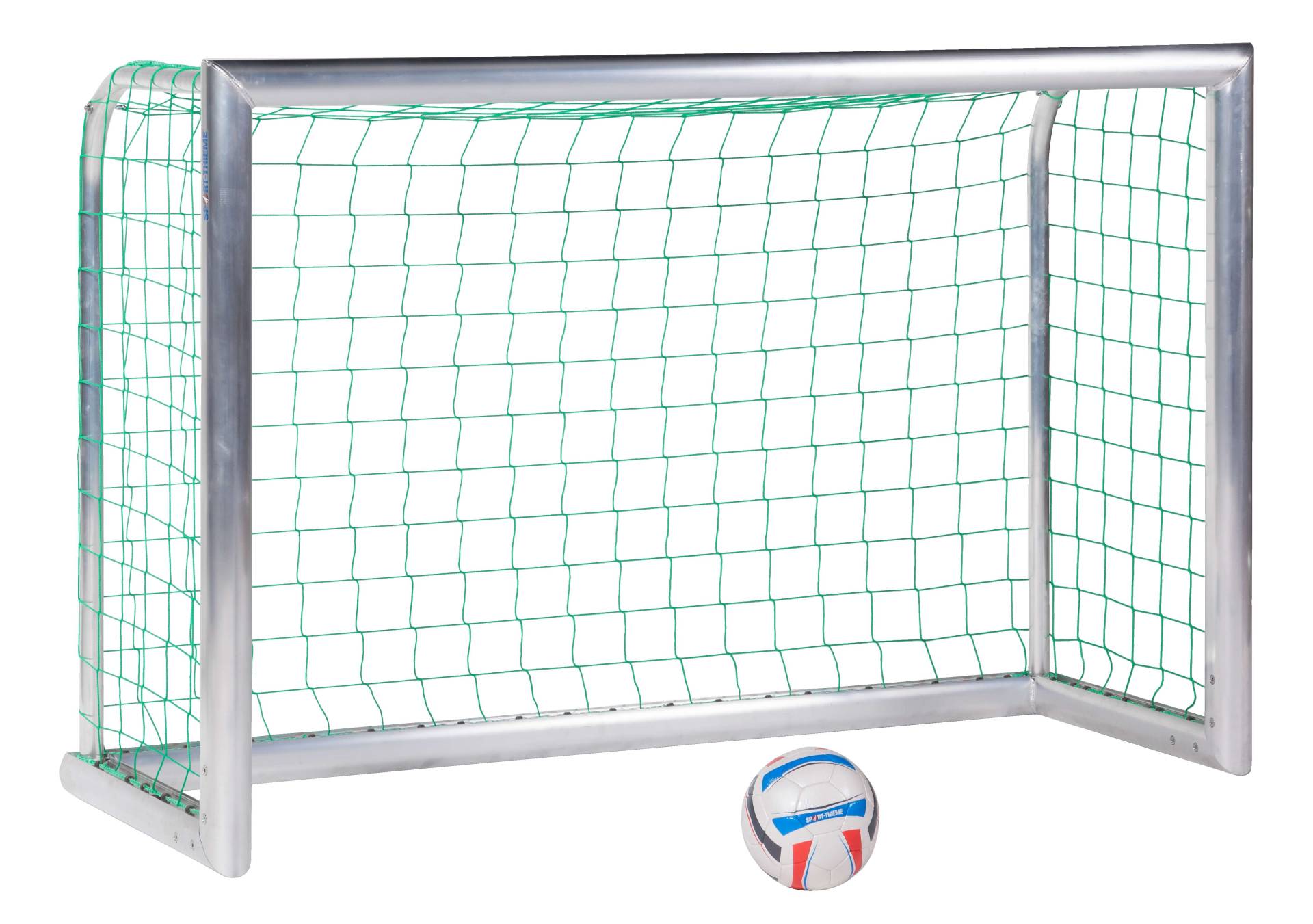 Sport-Thieme Mini-Fußballtor "Professional Kompakt", Alu-Naturblank, Inkl. Netz, grün (MW 10 cm), 1,80x1,20 m von Sport-Thieme