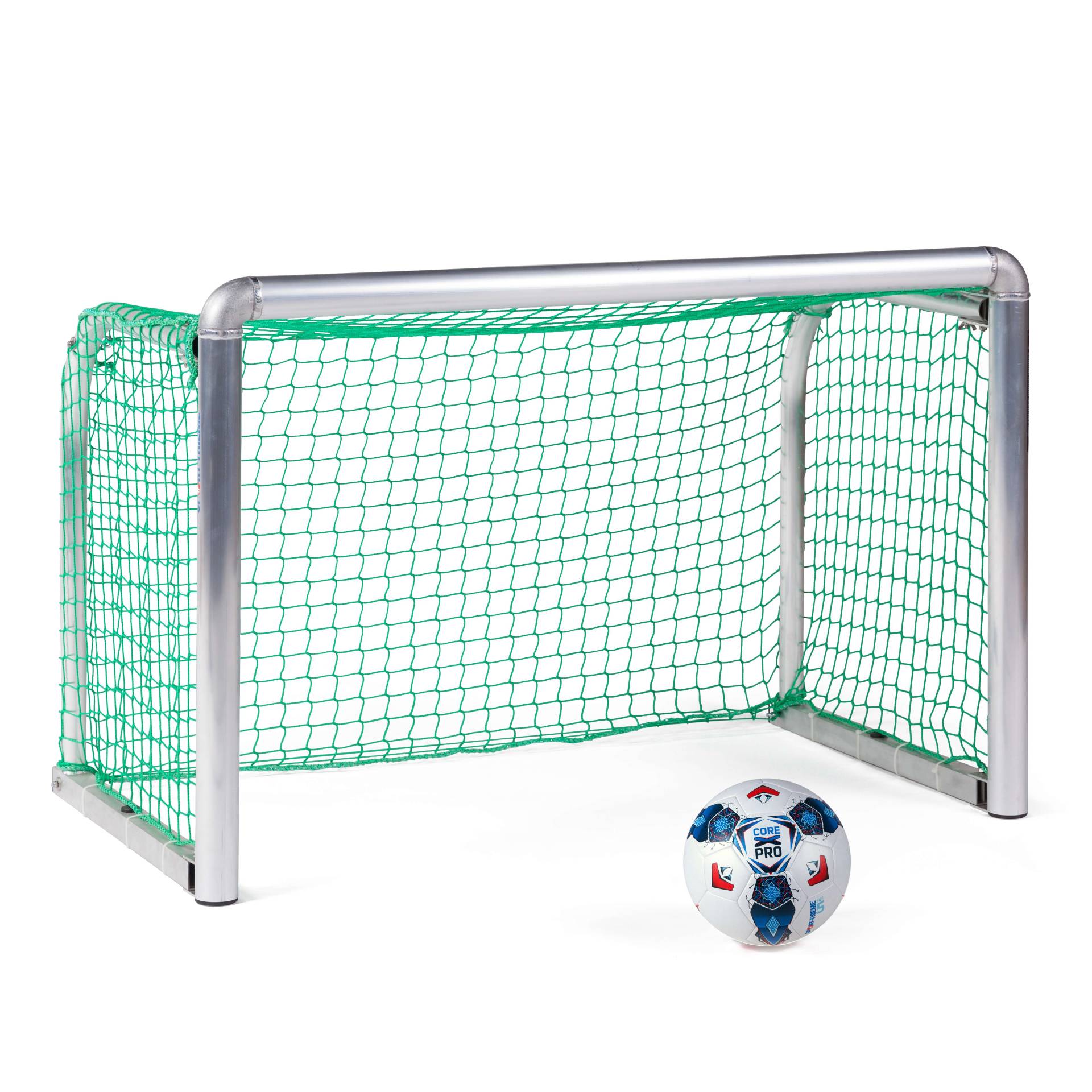 Sport-Thieme Mini-Fußballtor "Protection", Inkl. Netz, blau (MW 10 cm), 2,40x1,60 m, Tortiefe 1,00 m von Sport-Thieme