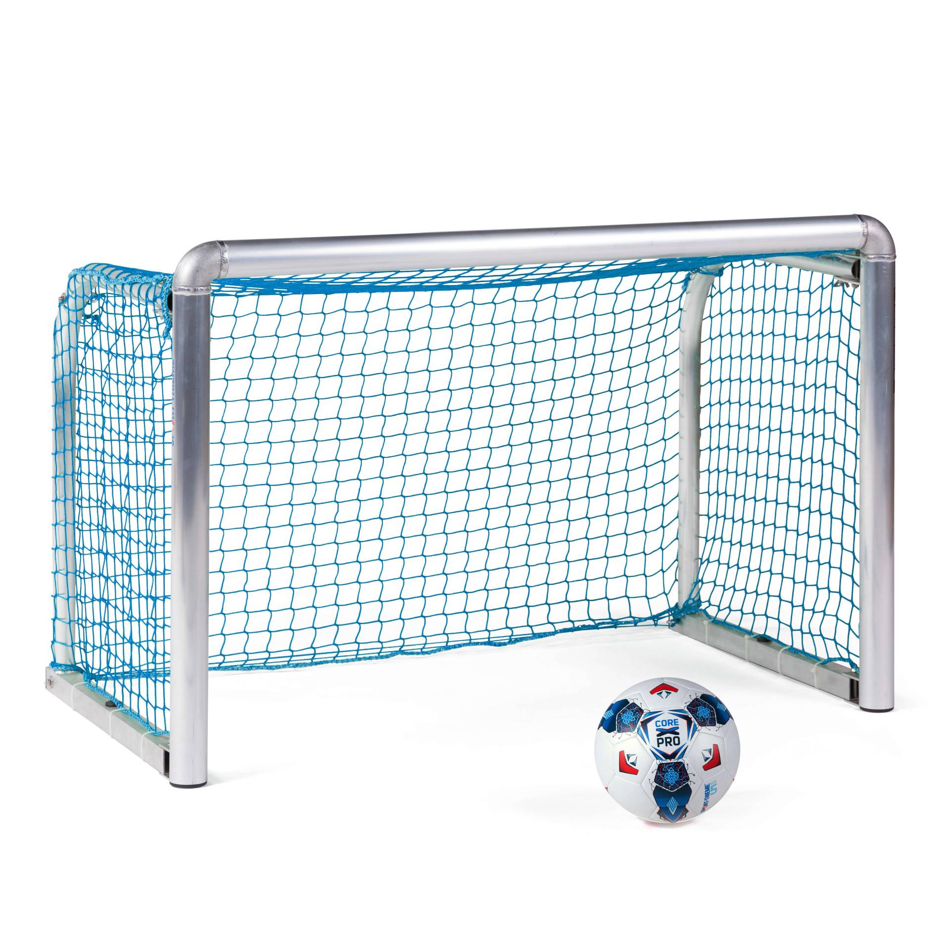 Sport-Thieme Mini-Fußballtor "Protection", Inkl. Netz, blau (MW 4,5 cm), 1,20x0,80 m, Tortiefe 0,70 m von Sport-Thieme