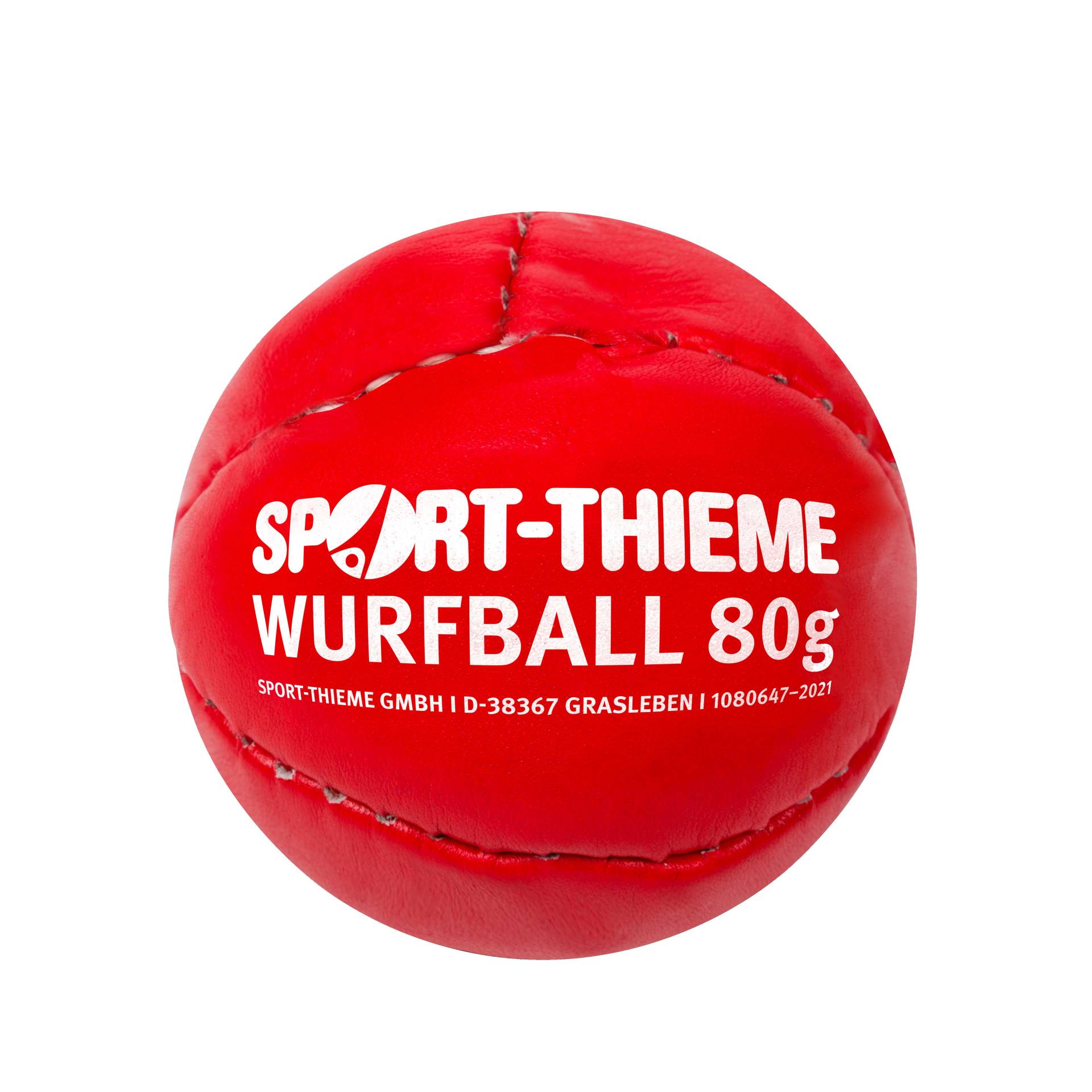 Sport-Thieme Wurfball "Leder 80", Rot von Sport-Thieme