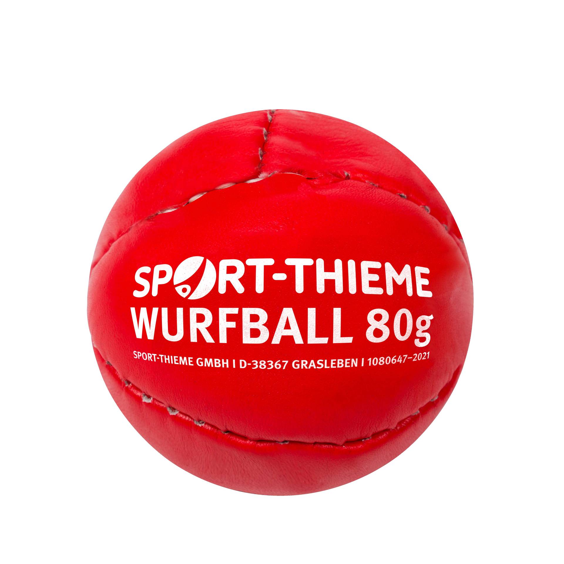 Sport-Thieme Wurfball "Leder 80", Rot von Sport-Thieme