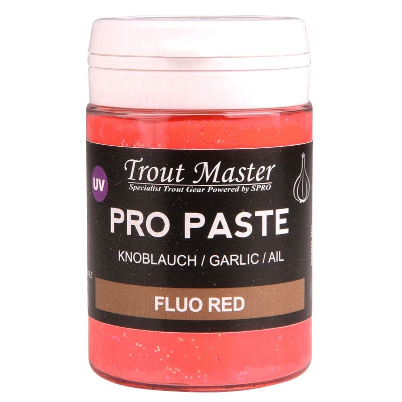 TROUTMASTER Pro Paste Garlic 60g Fluo Red (60,67 € pro 1 kg)