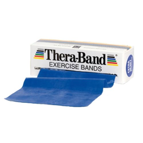 Thera Band ORIGINAL Übungsband Fitnessband Physioband 5,5 m, extra stark, BLAU