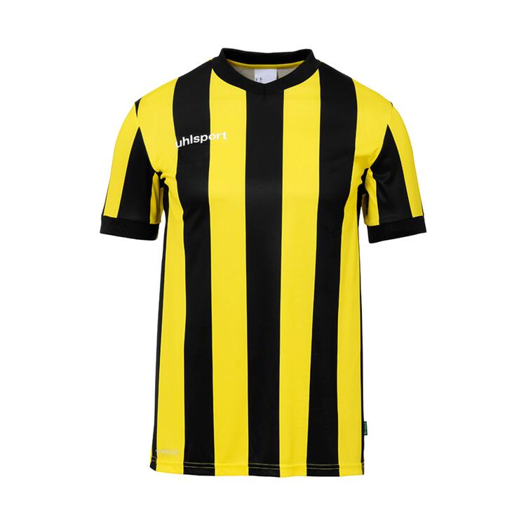 Uhlsport Retro Stripe Shirt Kurzarm 100226009 schwarz/limonengelb -...