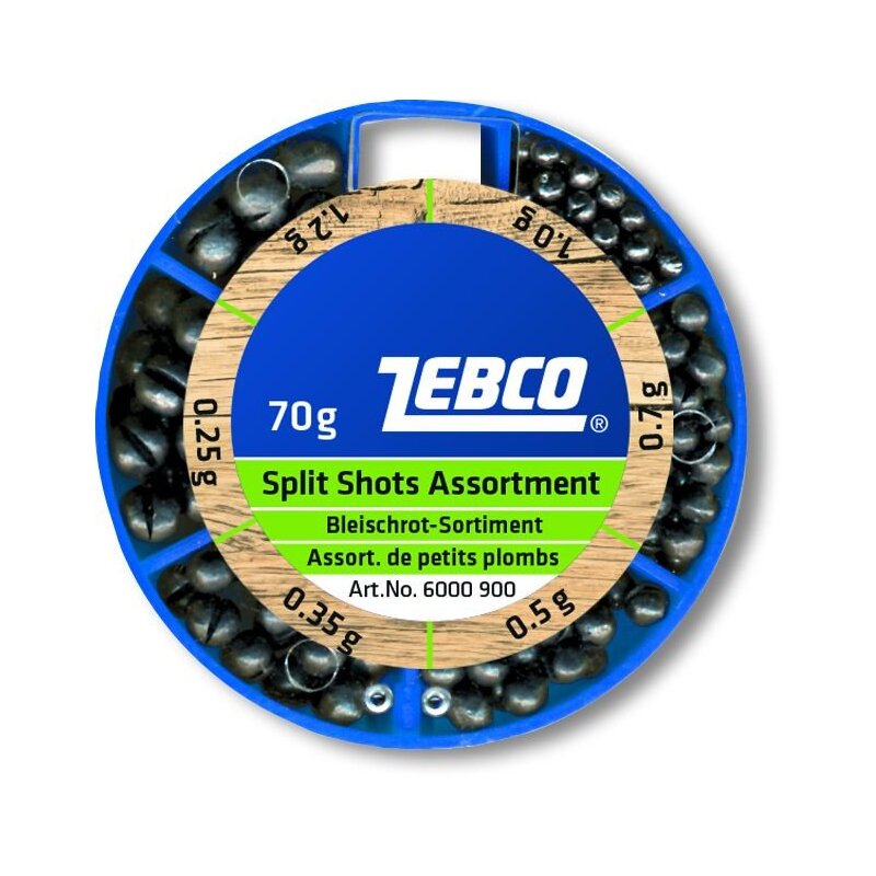 ZEBCO Bleischrot-Sortiment Fein 70g