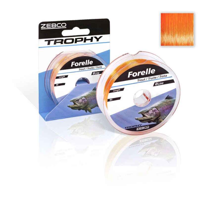 ZEBCO Trophy Forelle 0,2mm 3,6kg 300m Fluo Orange (0,01 € pro 1 m)