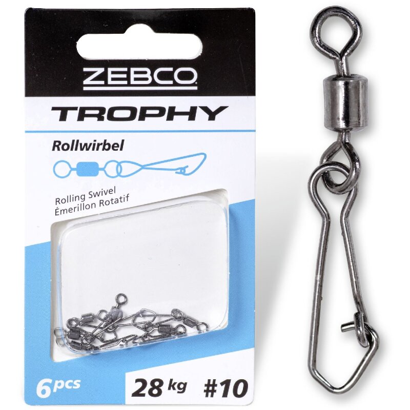 ZEBCO Trophy Rollwirbel Gr.14 24mm 20kg 8Stk.