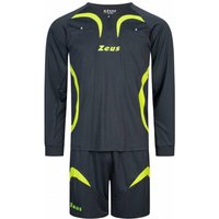 Zeus Herren Schiedsrichter Set Trikot mit Shorts Grau von Zeus