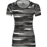 asics fuzeX Printed Short-Sleeve Top Damen-Laufshirt Impulse Dark Grey von ASICS