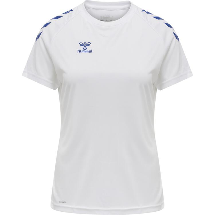 hummel Core XK Poly T-Shirt Damen 211944-9368 WHITE/TRUE BLUE - Gr. M