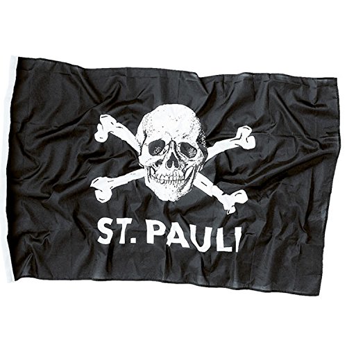 FC St. Pauli Fahne Hissfahne Flagge Totenkopf 150 x 250 cm Schwarz von FC St. Pauli