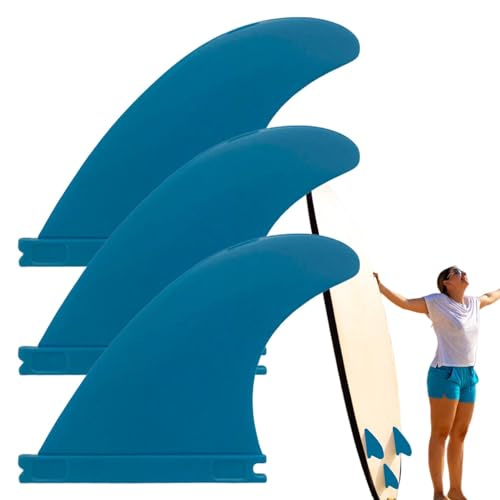 biteatey Longboard-Flossen-Ersatz,Paddleboard-Flossen-Ersatz - 3 Stück Fiberglas-Nylon-Surfbrettflossen Ersatz - Paddleboard-Zubehör, dekoratives, multifunktionales, einfach zu installierendes von biteatey