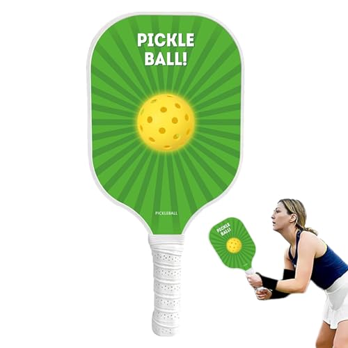 biteatey Pickle Ball Paddle Single,Pickle Ball Paddles für Anfänger - Leichtes Fiberglas-Ballpaddel | Fiberglas-Outdoor-Sport-Paddel mit Wabenplatten-Design von biteatey