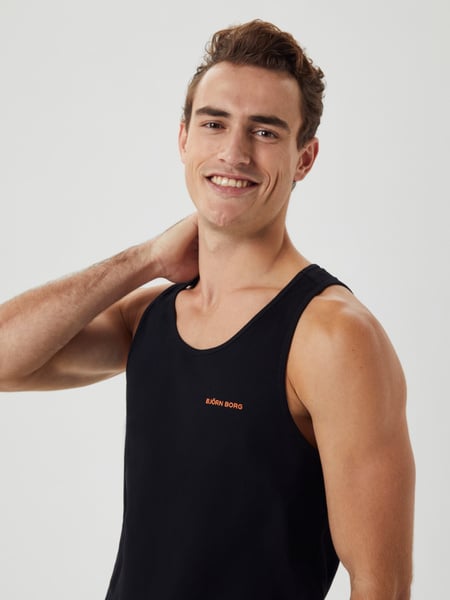 Björn Borg Borg Gym Rib Tank Schwarz, M von björn borg