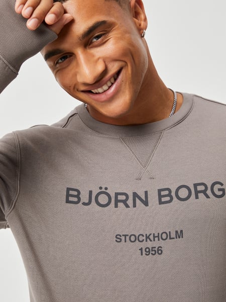 Björn Borg Borg Logo Crew Grau, S von björn borg