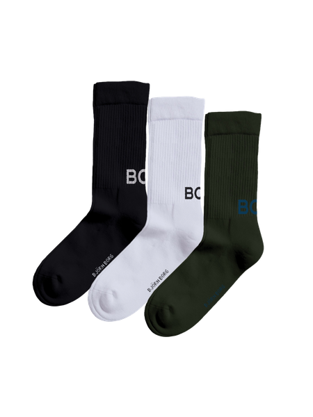 Björn Borg Core Crew Polyamide Sock 3-pack Mehrfarbig, 41-45 von björn borg