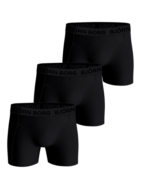 Björn Borg Cotton Stretch Boxer 3-pack Schwarz, M von björn borg