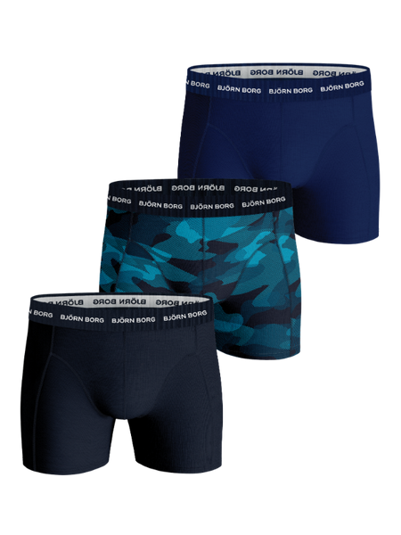 Björn Borg Cotton Stretch Boxers 3-pack Blau , XS von björn borg