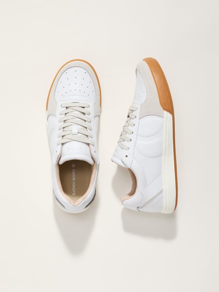 Björn Borg Men's Volley Leather Sneakers Weiß, 41 von björn borg