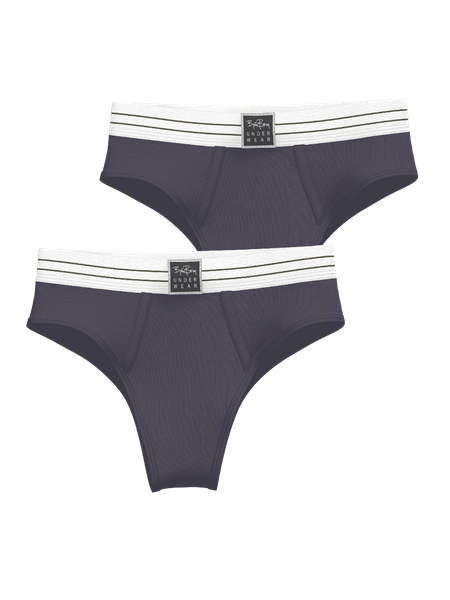 Björn Borg Original Highwaist Briefs 2-pack Grau, M von björn borg