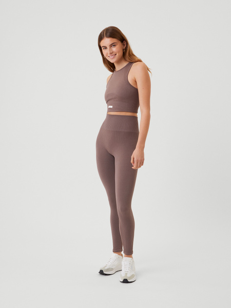 Björn Borg Studio Seamless Rib Tights Braun, L von björn borg