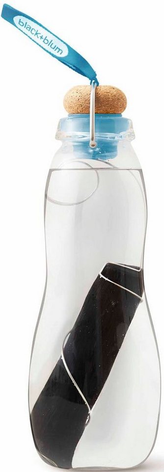 black+blum Trinkflasche Eau Good, auslaufsicher, Aktivkohlefilter für gesünderes Wasser, 650 ml von black+blum