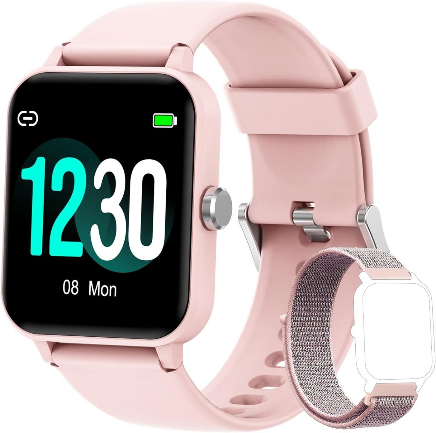 blackview Smartwatch (1,3 Zoll, Android iOS), Für Damen Fitnessuhr Armbanduhr mit Pulsmesser Schlafmonitor Sportuhr von blackview