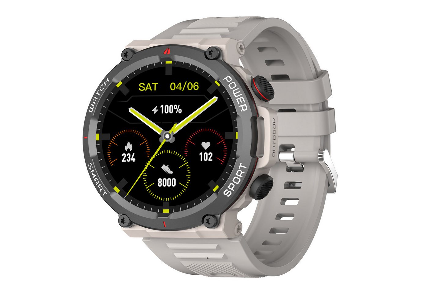 blackview W50 Smartwatch (1.39 Zoll), mehrsprache, Pulsuhr und Fitness Tracker, Wasserdicht, für Android IOS von blackview