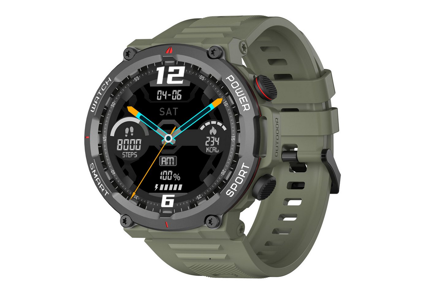 blackview W50 Smartwatch (1.39 Zoll), mehrsprache, Pulsuhr und Fitness Tracker, Wasserdicht, für Android IOS von blackview