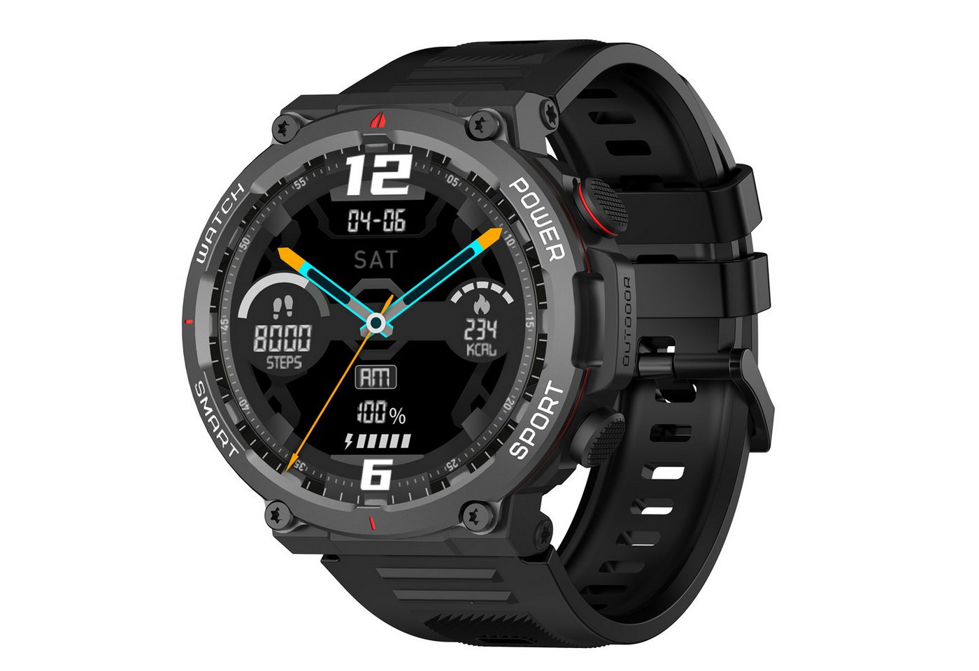 blackview W50 Smartwatch (1.39 Zoll), mehrsprache, Pulsuhr und Fitness Tracker, Wasserdicht, für Android IOS von blackview