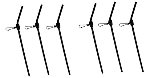 Set (6-9 Stück) Jenzi Anti Tangle Boom mit Karabiner, Fishing Anti Tangle Boom gebogen schwarz 5cm, 8cm oder 12cm, Karpfen Feeder+ gratis Petri Aufkleber (12 cm) von blntackle76