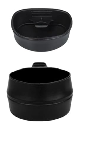 blntackle76 Set 2 Falttassen aus Kunststoff - 200ml Camping Tassen faltbar (schwarz) Fold-A-Cup von blntackle76