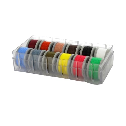 Set: Box mit 12 Spulen Fliegenbinden Faden für Fliegenfischen Fliegen Binden Materialien, helle, dunkle und leuchtene Farben, Forelle Floss von blntackle76