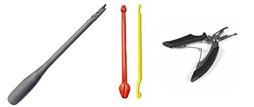 blntackle76 Hakenlöser-Set 4-teilig - Angelhaken-Löser doppelseitig 17-22cm Sortiment inklusive Fischbetäuber und Angelschere zum Angeln von blntackle76