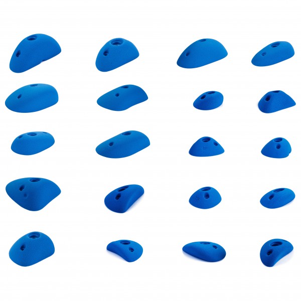 blue pill - Small Mix - Klettergriffe - Klettergriffe Gr S/M blau/weiß von blue pill