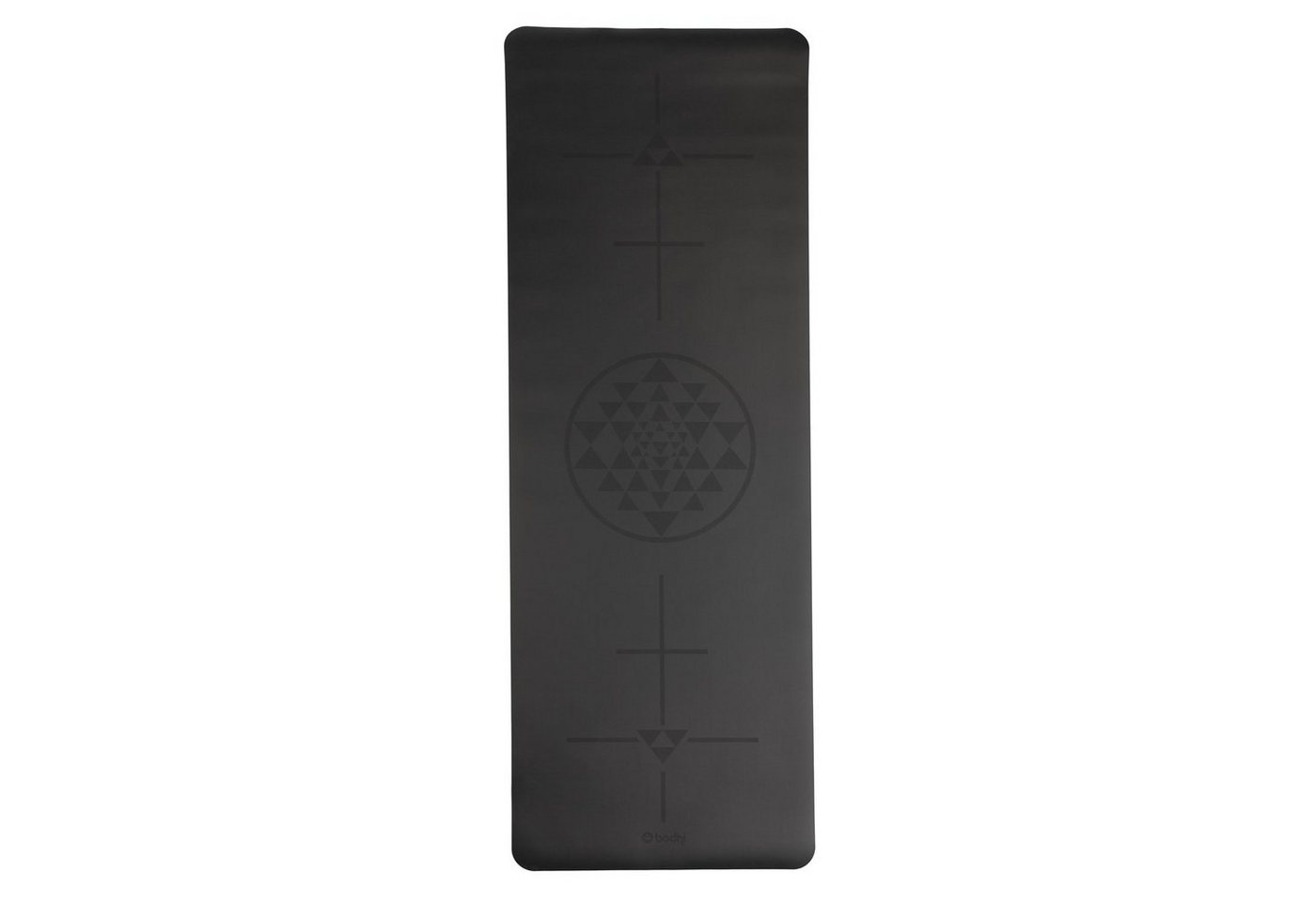 bodhi Yogamatte Design Yogamatte PHOENIX Mat, schwarz mit Alignment-Yantra von bodhi